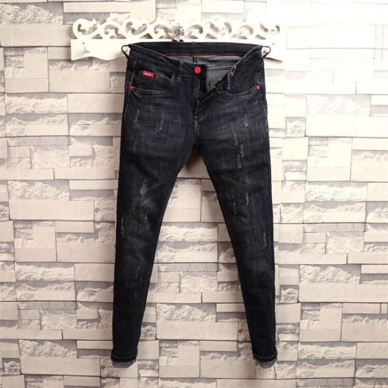 Men's Tight Fitting Jeans Social Pants Spirited Autumn Clothing_viptrois.com