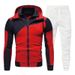 Men's Clothing Autumn And Winter Sports Splicing Men's Casual Long Sleeved Trousers Two Piece Suit 2024 Hooded Sports Popular Men's Suit_viptrois.com