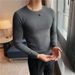 2025 Winter New Men's Base Shirt Long Sleeve T-Shirt Pure Cotton Slim Fit Inner Layer Autumn Top One Piece Dropshipping_viptrois.com