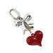 Bag Pendant A Simple And Elegant Bag Pendant With A Red Heart-shaped Metal Bow_viptrois.com