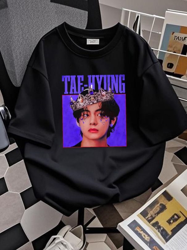 Vintage Taehyung T Shirt Vante V Kpop Korean Style Rapper Soft Versatile Unisex Top For Everyday Wear Fashion Stylish Summer Breathable_viptrois.com