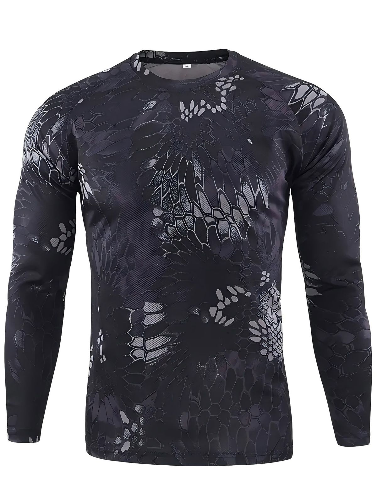Men's Sports Camouflage Long Sleeve Round Neck Quick Drying Long Sleeve Summer Cycling Clothes Men's T Shirt_viptrois.com