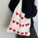 Women's Bags Knitted Love Tote Bag Small Fresh Simple Fashion Woven Bag Personality Style Shoulder Bag_viptrois.com