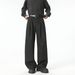 High End Curved Trousers Gray Pleated Loose Casual Pants Wide Leg Trousers for Men And Women Autumn Trendy Clean Fit_viptrois.com