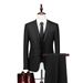 Suit Business Professional Formal Attire, Men's Korean Version Suit, Slim Fit Three Piece Set, Best Man And Groom's_viptrois.com