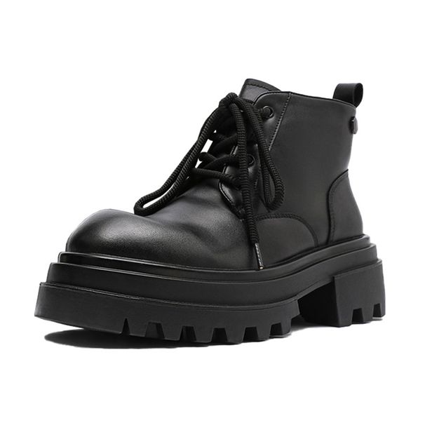 Men's Chelsea Boots Platform Martin Boots Height Increasing Casual Short Boots Tooling Men's Boots_viptrois.com