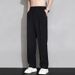 Leisure Spring Loose 2024 New Straight Long Pants Men's Drape Suit Trend Wide Leg Trousers_viptrois.com