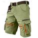 Men's Clothing Men's Outdoor Cropped Pants Summer Breathable Workwear Shorts Without Belt_viptrois.com
