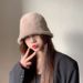 Autumn and Winter Angolan Rabbit Hair Fisherman for Women with Plain Small Face, Warm Water Bucket Hat, Net Red Korean_viptrois.com