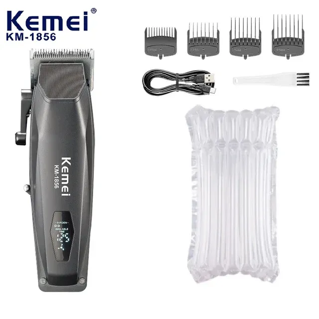 Electric Rechargeable Best Professional Cordless Barber Hair Clipper Trimmer KM-1856_viptrois.com