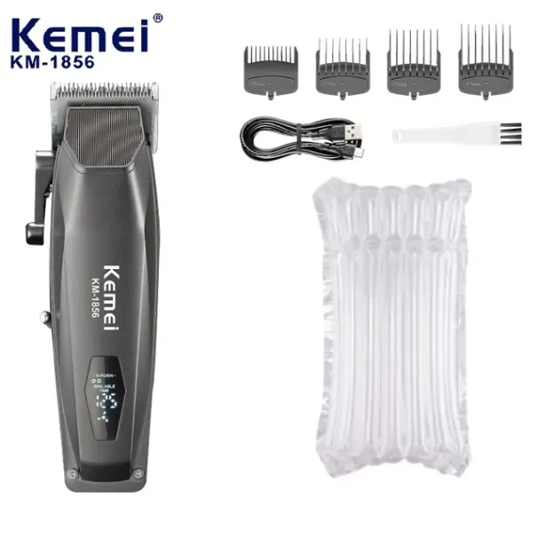 Electric Rechargeable Best Professional Cordless Barber Hair Clipper Trimmer KM-1856_viptrois.com