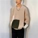 Pure 2025 Autumn Winter Retro Thickened Men Ins American Style Lazy Round Neck Knitted Sweater Personality Base Shirt_viptrois.com