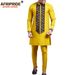 Men's Clothing African Ethnic Solid Color Cotton Men's Casual Jacket + Pants_viptrois.com