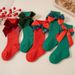 Children's Socks autumn and winter middle tube socks baby infant small children newborn bow Christmas long tube socks_viptrois.com
