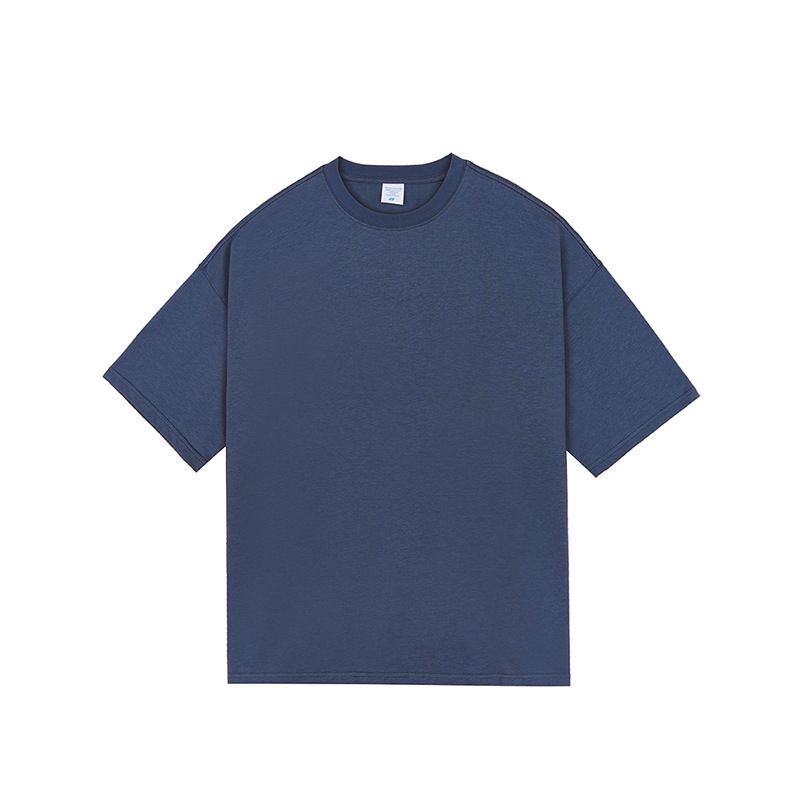 2025 New 280G Pure Cotton Short Sleeved T-Shirt Loose Fashion Brand Solid Color FOG Men's Clothing Base Shirt_viptrois.com