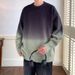 Autumn And Winter Sweater Gradient Color Round Neck Pullover Knitted Sweater For Teenagers Casual Woolen Clothes_viptrois.com