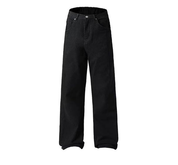 Streetwear Washed Jeans – Relaxed Fit Slight Flare For Men (Black & Vintage Wash, Sizes M-4XL)_viptrois.com