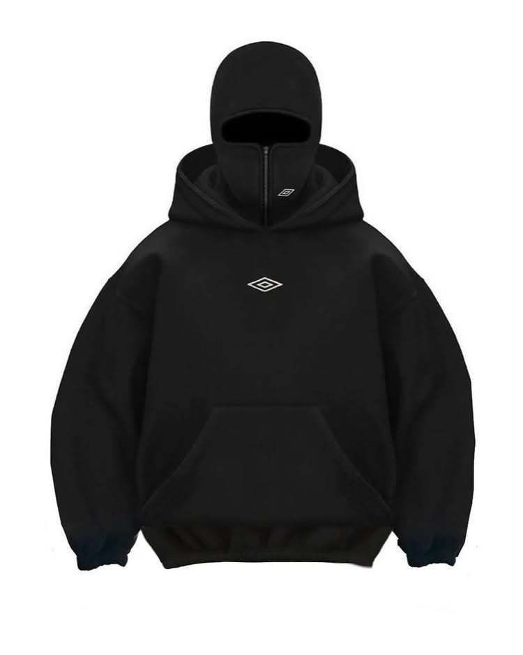 Men's Clothing Fashion Brand Double Hat Gangster Design Hooded Zipper Cardigan Sweatshirt Couple Style Windproof High Street Jacket_viptrois.com