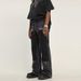 Men's Clothing Stitching Washed Black Flared Jeans High Street Style Cleanfit Pants Hiphop Trousers_viptrois.com