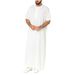 Men's Clothing Muslim Short Sleeved Long Shirt Robe_viptrois.com