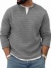 Men's Casual Long Sleeve Crew Neck Pullover Sweatshirt - Loose Fit Layering Base Shirt For Autumn & Winter_viptrois.com