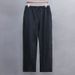 Men's Clothing Plus Size Straight Linen Casual Pants Loose High Waist Deep Crotch Middle Aged And Elderly Pants_viptrois.com
