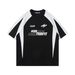 Men's Clothing Retro Raglan Short Sleeved T Shirt Fashion Street Stitching Contrast Color Loose Short T Men And Women Couple Style Half Sleeved Top_viptrois.com