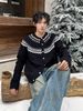 Pure Fair Isle Cable Sweater Cardigan For Men, Autumn Winter, Atmosphere Old Money Style, Cool And Handsome, Warm Raglan Knit_viptrois.com