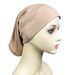 Women's Hijab modal cotton bottoming hat with two ends through solid color comfortable breathable ladies headscarf_viptrois.com