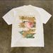 230G Pure Cotton Short D T-shirt Men's American Newspaper Print Trendy Loose And Versatile Casual Round Neck Half_viptrois.com