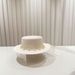 Women's Hats French Lady Style Flat Top Hat New Summer Elegant Pearl Straw Seaside Sun Protection Hat For Women_viptrois.com