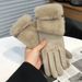 Woolen Suede Winter Fashion, Warm Outdoor Gloves, Windproof And Cold Proof, Suitable For Women's Gloves_viptrois.com