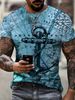 Men's T-shirt 3d Vintage Compass Pattern 3d Print T-shirts Men Women Fashion T Shirt Hip Hop Tops Tees Outdoors Clothes Male_viptrois.com