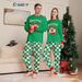 Christmas deer plaid letters Christmas family dress printed home dress pajamas_viptrois.com