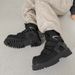 Men's Shoes Niche Autumn New Velcro Martin Boots Functional Style Deconstruction High Top Motorcycle Style Work Boots Heightening Boots_viptrois.com