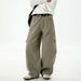 Men's Autumn 3D Patch Pocket Overalls With Stripes And A Scimitar Silhouette, American Style Loose Trousers_viptrois.com