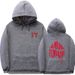 Loom Ribbed Hem Fashion Printed Loose Hoodie Unisex Casual Sports Sweatshirt_viptrois.com