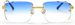 Rimless Gradient Sunglasses For Women Retro Square Parasols Men Girls Frameless Fashion Glasses_viptrois.com