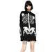 Gothic Punk Distressed Knit Sweater With Skeleton Print - Y2K Grunge Unisex Oversized Pullover For Men & Women_viptrois.com