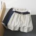 Men's Clothing Light Luxury 390g Linen Design Color Matching Loose Casual Mid Length Pants Men's Five Point Casual Pants Live Broadcast_viptrois.com