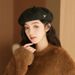 New Large Head Circumference Beret For Women 2024 Korean Version Simple Solid Color Autumn Winter Fashion Artistic_viptrois.com