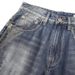 Washed Vintage Dirty Jeans Men's Long Street Style Punk Tie-Dye Gradient Frayed Loose Casual Straight Pants_viptrois.com