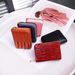 Card Bag Card Cases Card Holder For Women Crocodile Pattern Solid Color Accordion Simple Multi Card Slot Card Holder Zipper Coin Purse For Women_viptrois.com