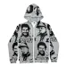 Gothic Long Sleeved Jacket Hoodie Haruku Hip-hop Sports Korean Version Fashionable Print Large Casual Versatile Pullover_viptrois.com