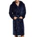 Men's Clothing warm men's large size thickened hooded patch pockets extended winter long sleeved solid color nightgown_viptrois.com