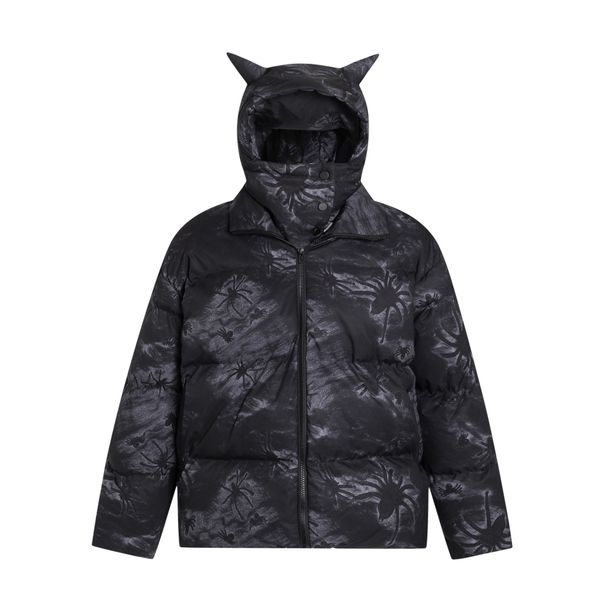 Men's Clothing Club American Street Masked Collar Solid Color Hooded Cotton Jacket Men's Winter Thickened Cotton Jacket Couple_viptrois.com