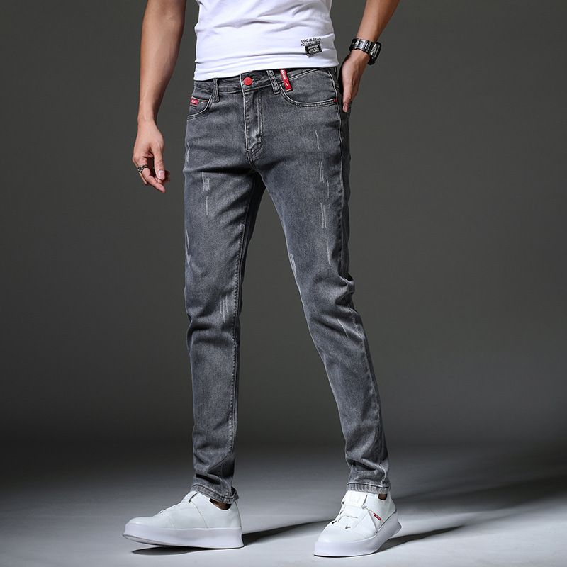 Men's Clothing New Spring And Autumn Men's Jeans Fashion Trend Stretch Slim Fit Pants Men's Youth Long Pants_viptrois.com