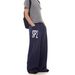 Men's Retro Baggy Sweatpants – Loose Fit Drawstring Waist With Letter Print (Yellow/Navy, Polyester-Cotton Blend, Streetwear Aesthetic)_viptrois.com