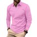 Men's Clothing Autumn Polo Shirt Zipper Pocket Men's Long Sleeved Sports Polo Shirt_viptrois.com