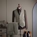Men's Clothing Men's Checkered Suit Set - Business Casual Blazer & Pants For Wedding, Office & Formal Events (Jacket + Vest + Trousers Options)_viptrois.com